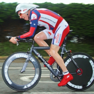 Steuart Saunders, Somerset Road Club in Time Trial action