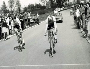 Somerset Road Club rider Peter Sandy winning the Divisional Championships